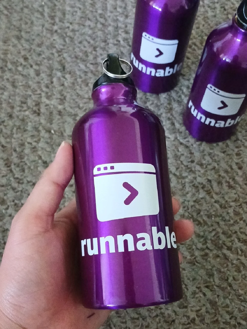 Purple Aluminum Water Bottle - Reusable Sport Bottle